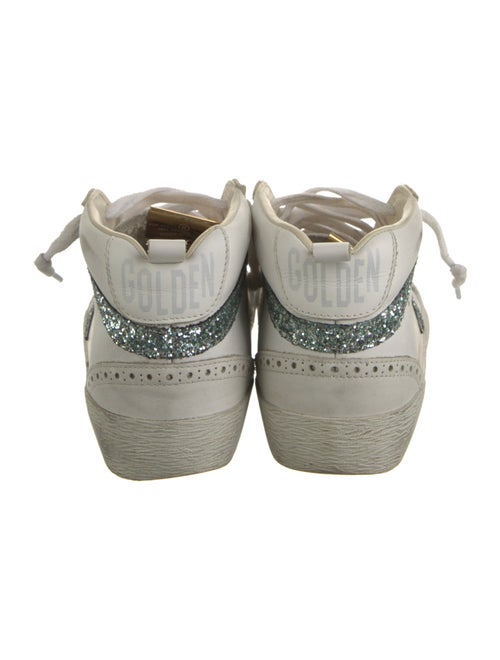 Golden Goose Leather Glitter Accents Sneakers