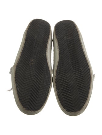 Golden Goose Leather Glitter Accents Sneakers