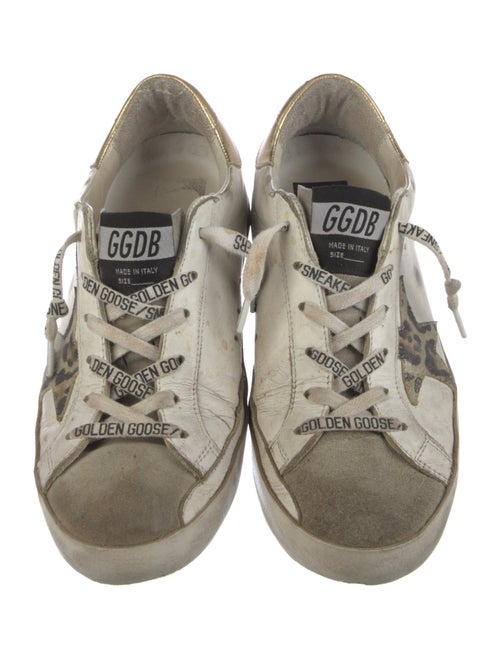 Golden Goose Leather Printed Sneakers