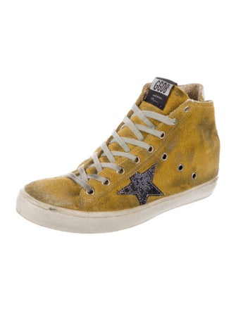 Golden Goose Suede Distressed Accents Sneakers