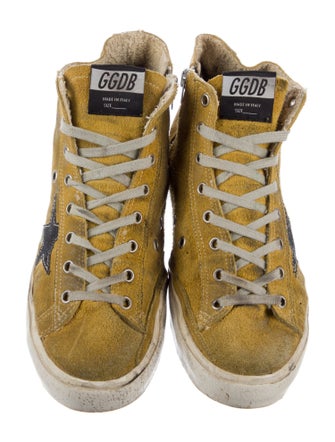 Golden Goose Suede Distressed Accents Sneakers