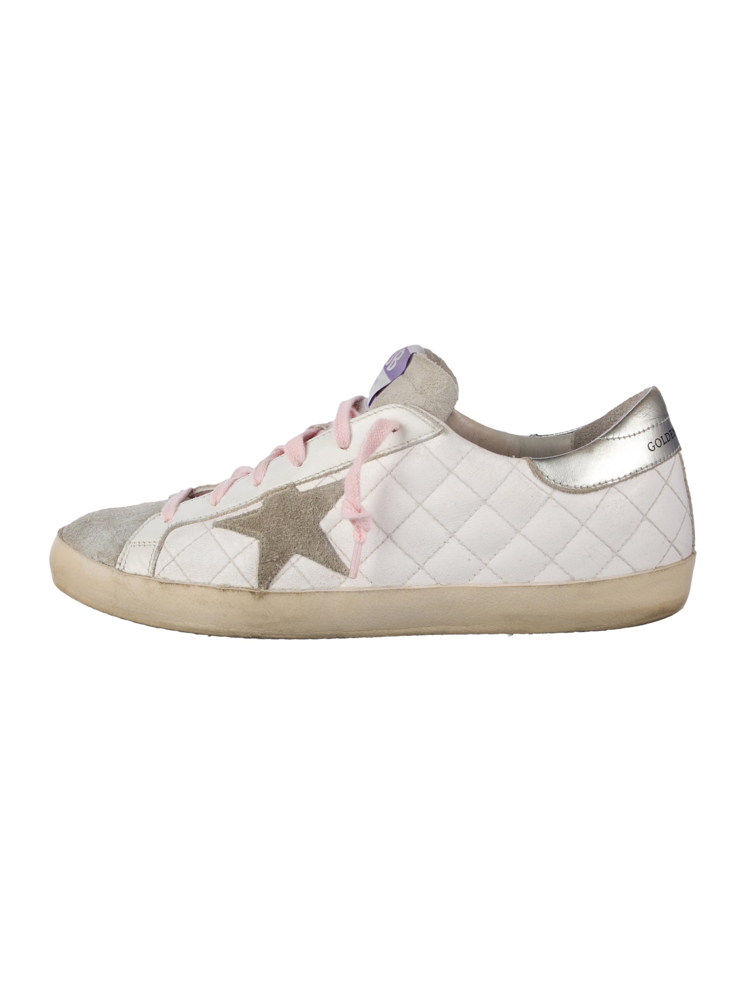 Golden Goose Leather Distressed Accents Sneakers