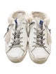 Golden Goose Leather Glitter Accents Sneakers
