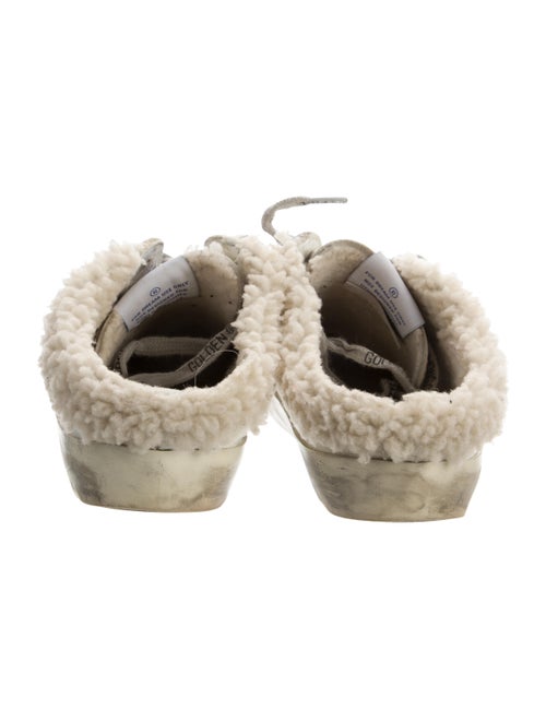 Golden Goose Leather Glitter Accents Sneakers