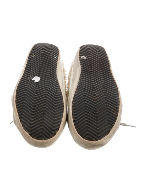 Golden Goose Leather Glitter Accents Sneakers