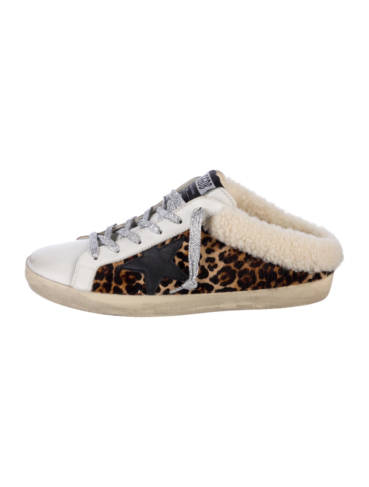 Golden Goose Ponyhair Animal Print Sneakers