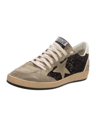 Golden Goose Suede Colorblock Pattern Sneakers