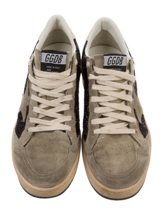 Golden Goose Suede Colorblock Pattern Sneakers