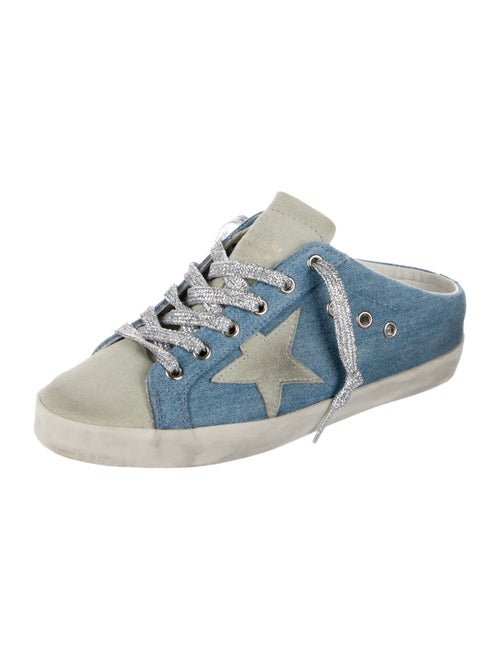 Golden Goose Denim Colorblock Pattern Sneakers