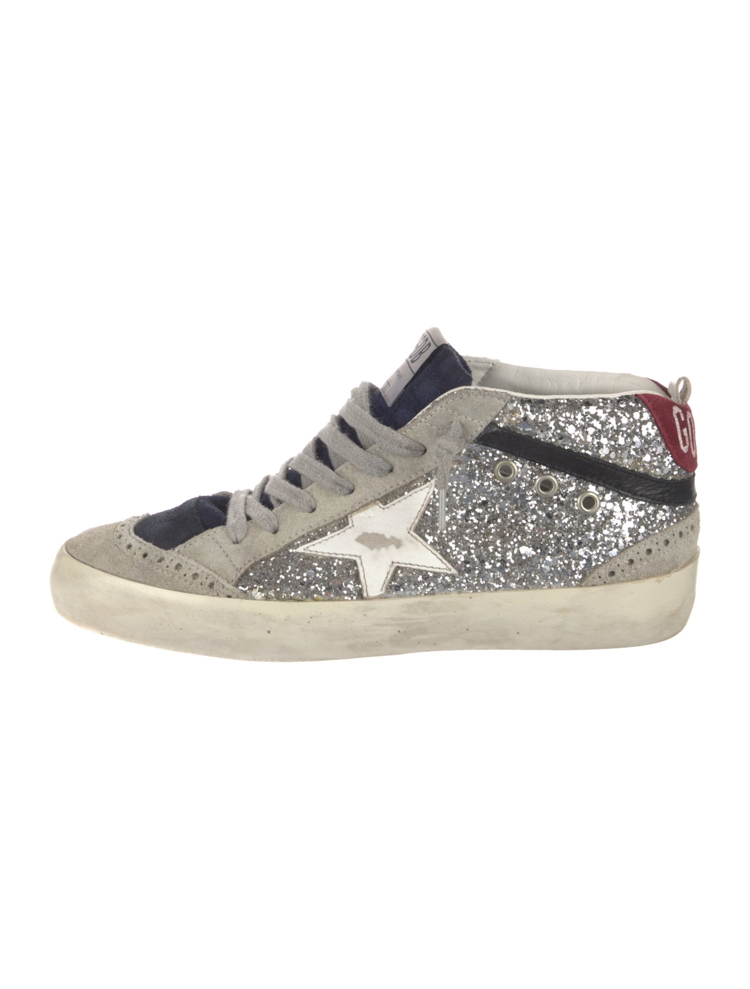 Golden Goose Glitter Colorblock Pattern Sneakers