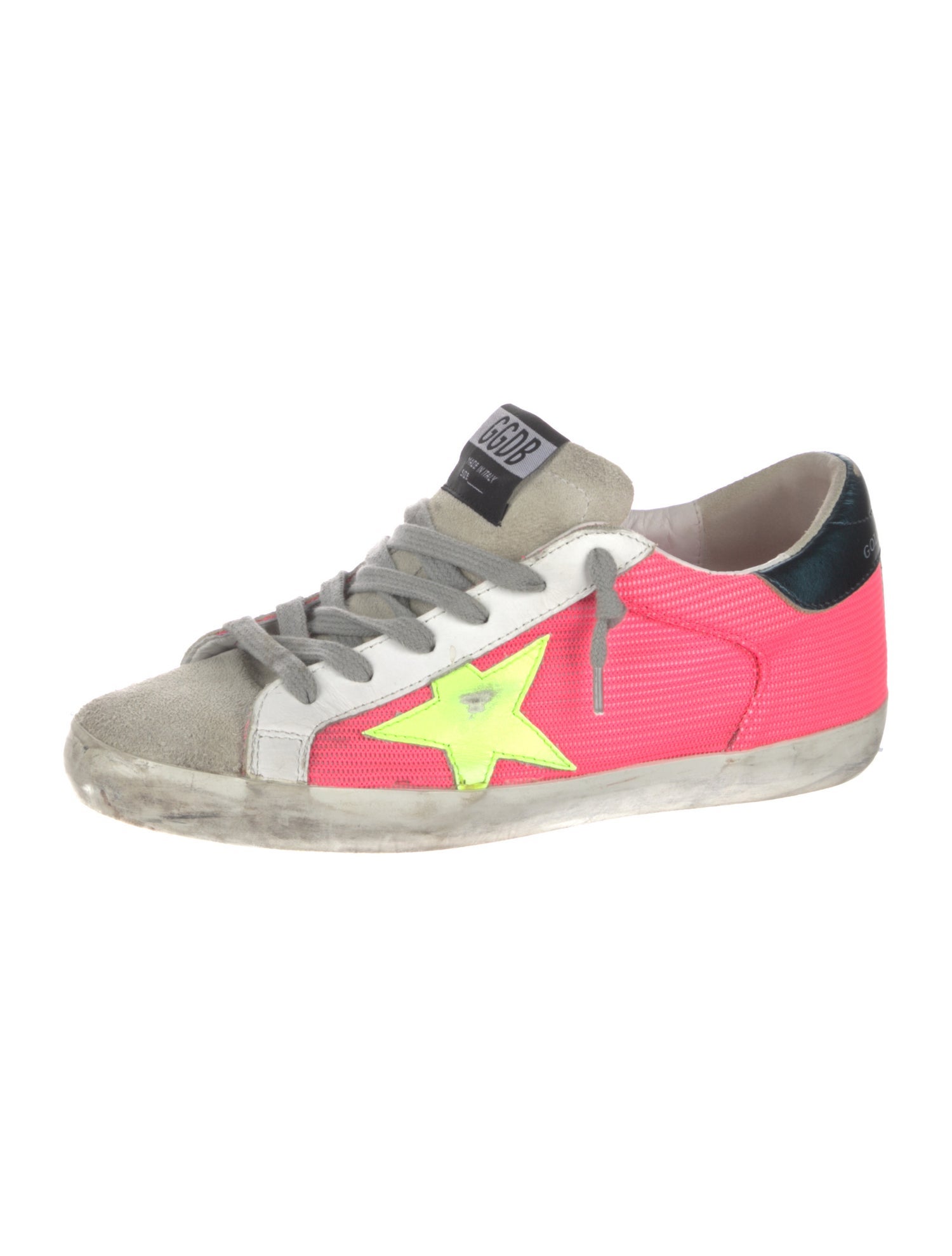 Golden Goose Colorblock Pattern Distressed Accents Sneakers