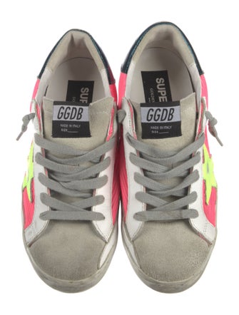 Golden Goose Colorblock Pattern Distressed Accents Sneakers