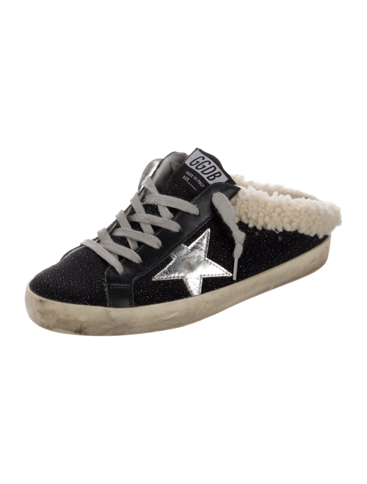 Golden Goose Glitter Distressed Accents Sneakers