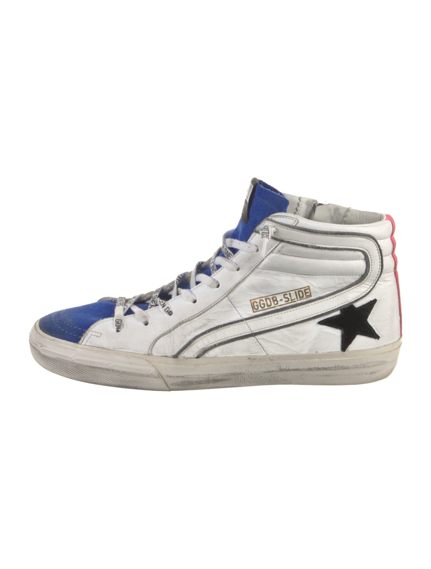 Golden Goose Leather Colorblock Pattern Sneakers