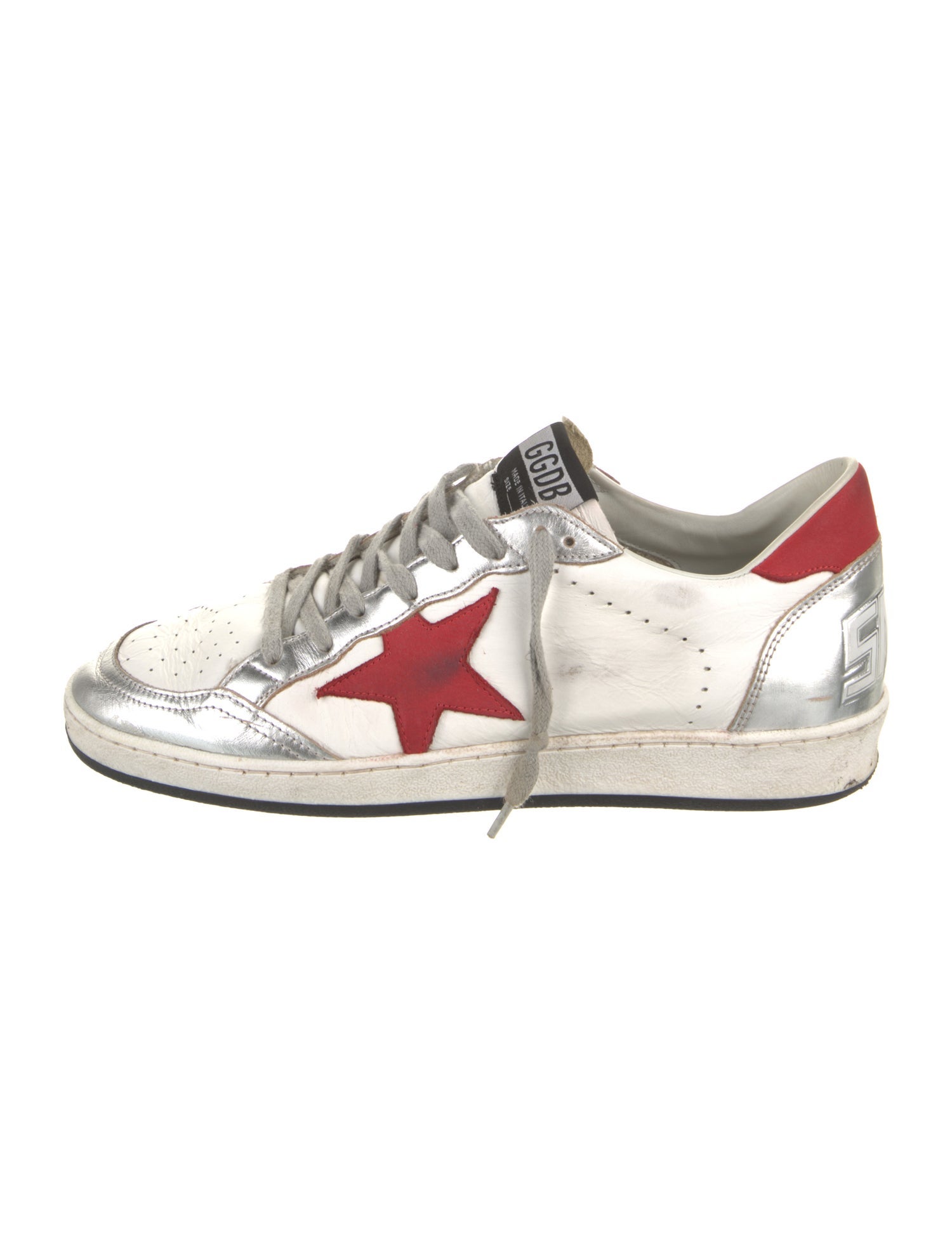 Golden Goose Leather Colorblock Pattern Sneakers