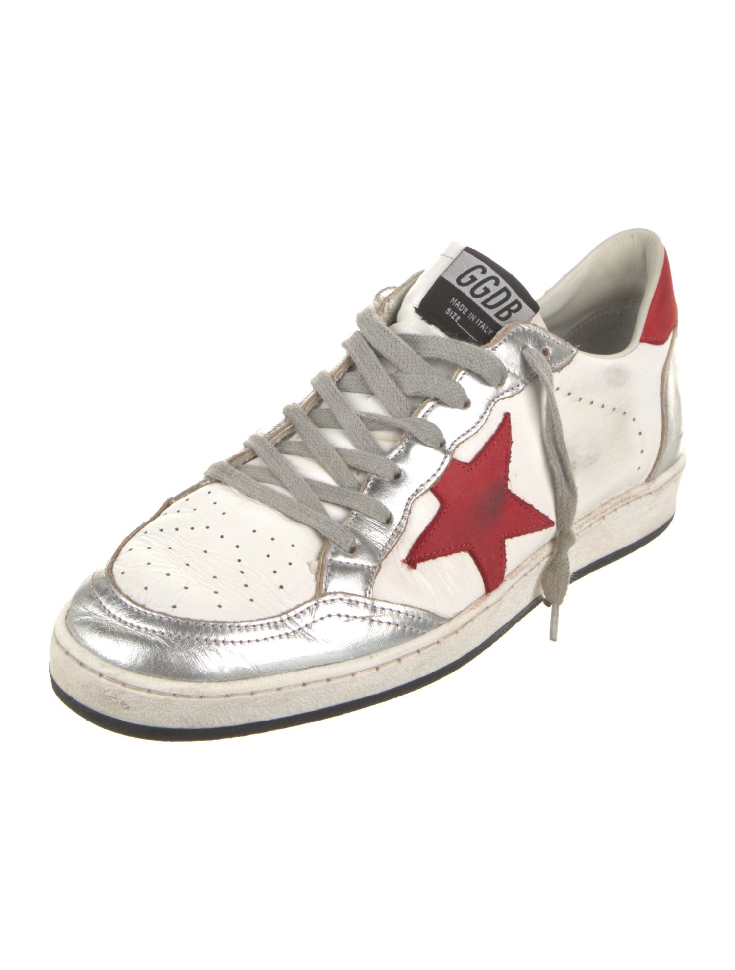 Golden Goose Leather Colorblock Pattern Sneakers