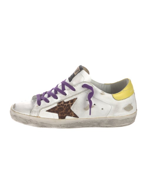 Golden Goose Leather Distressed Accents Sneakers