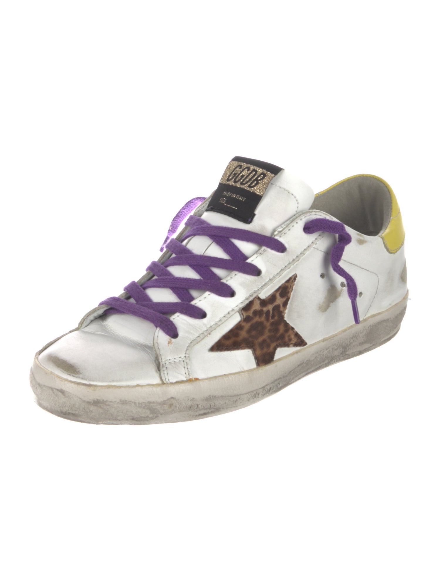Golden Goose Leather Distressed Accents Sneakers