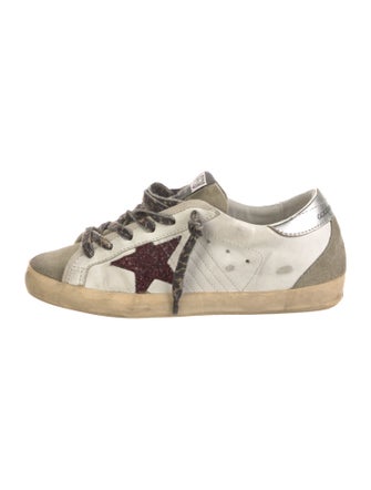 Golden Goose Leather Colorblock Pattern Sneakers