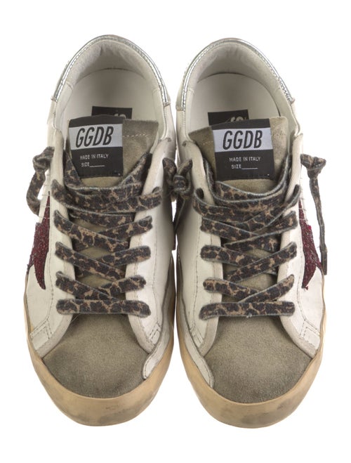 Golden Goose Leather Colorblock Pattern Sneakers