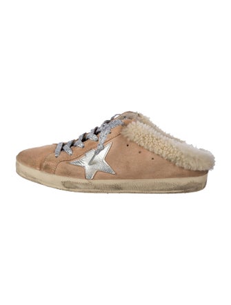 Golden Goose Suede Fur Trim Sneakers