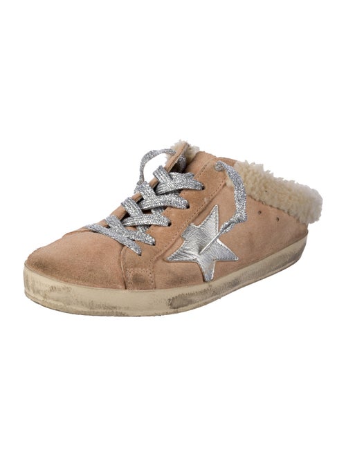 Golden Goose Suede Fur Trim Sneakers
