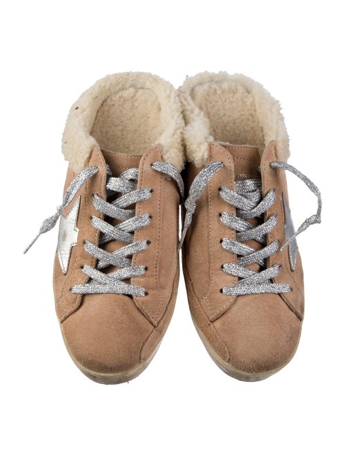 Golden Goose Suede Fur Trim Sneakers