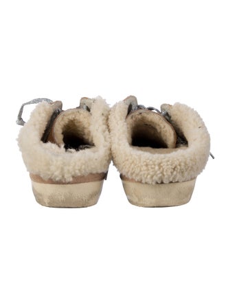 Golden Goose Suede Fur Trim Sneakers