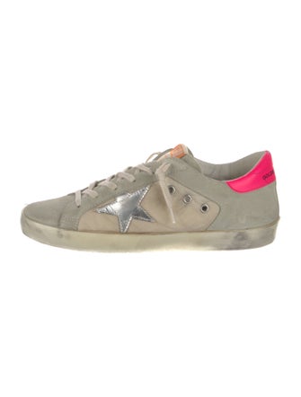 Golden Goose Leather Printed Sneakers