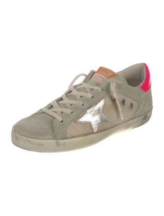 Golden Goose Leather Printed Sneakers