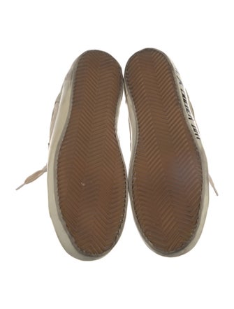 Golden Goose Leather Printed Sneakers