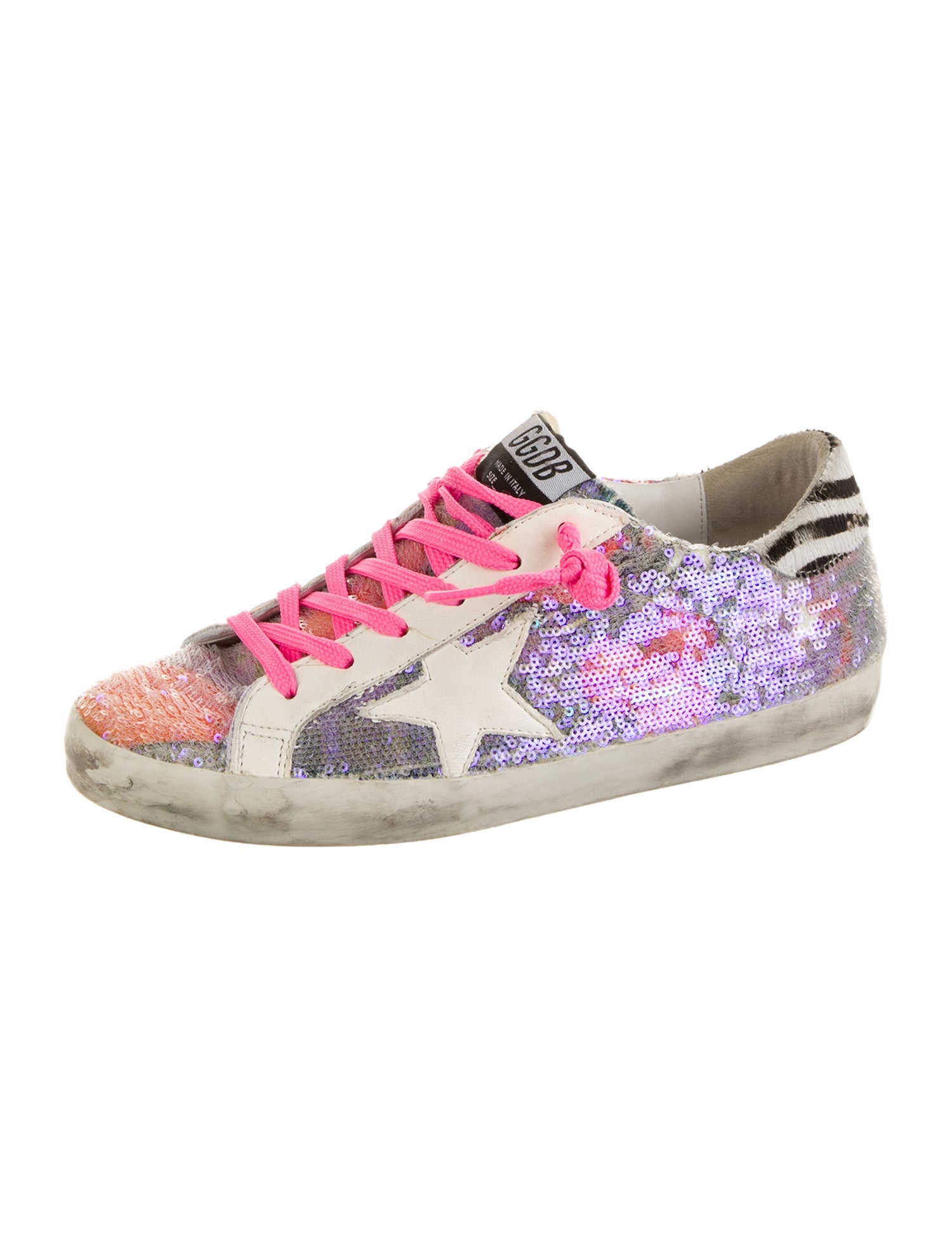 Golden Goose Sequins Printed Sneakers