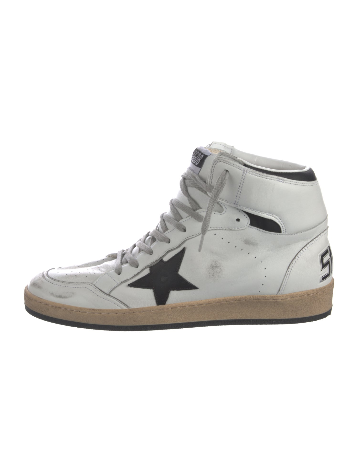 Golden Goose Leather Distressed Accents Sneakers