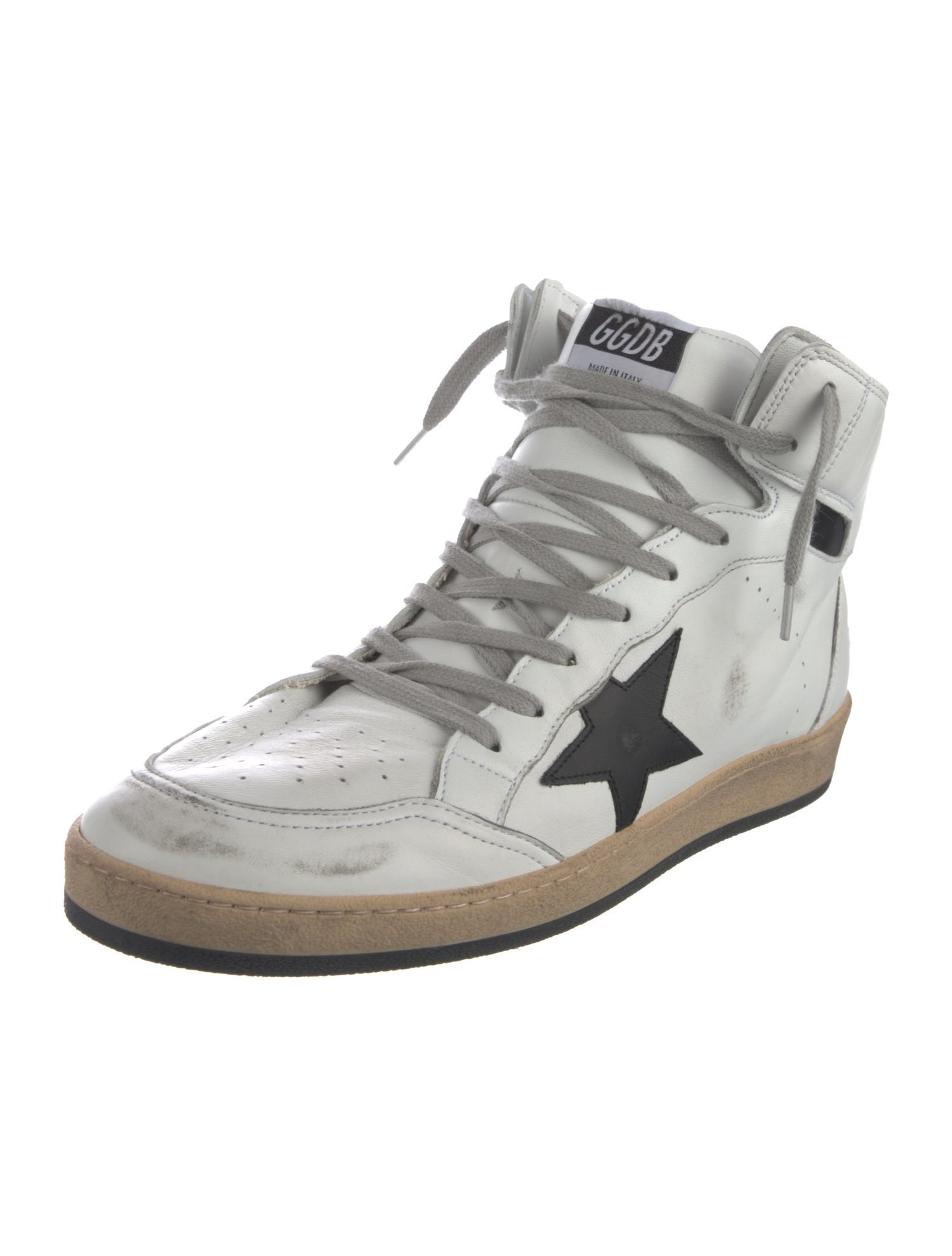 Golden Goose Leather Distressed Accents Sneakers