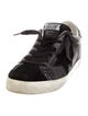 Golden Goose Leather Glitter Accents Sneakers