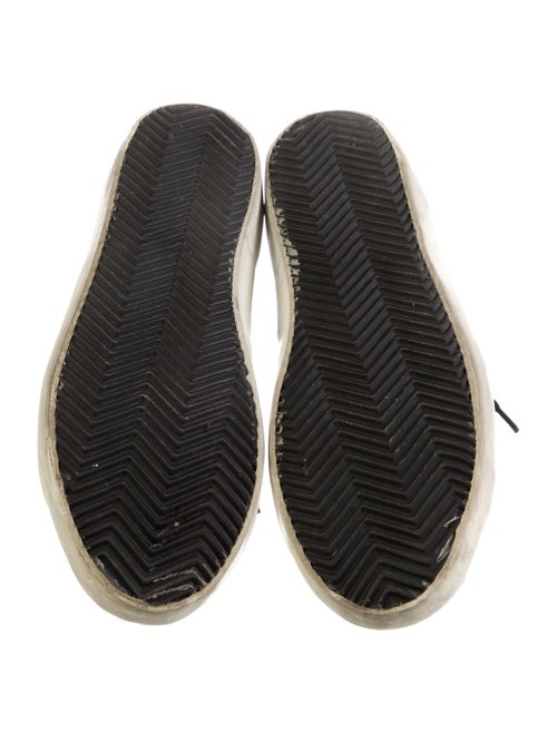 Golden Goose Leather Glitter Accents Sneakers