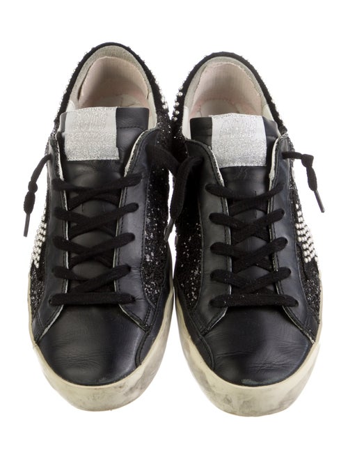 Golden Goose Faux Pearl Accents Leather Sneakers