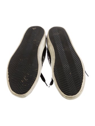 Golden Goose Faux Pearl Accents Leather Sneakers