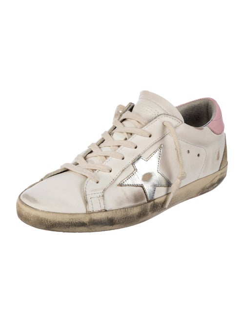 Golden Goose Leather Graphic Print Sneakers