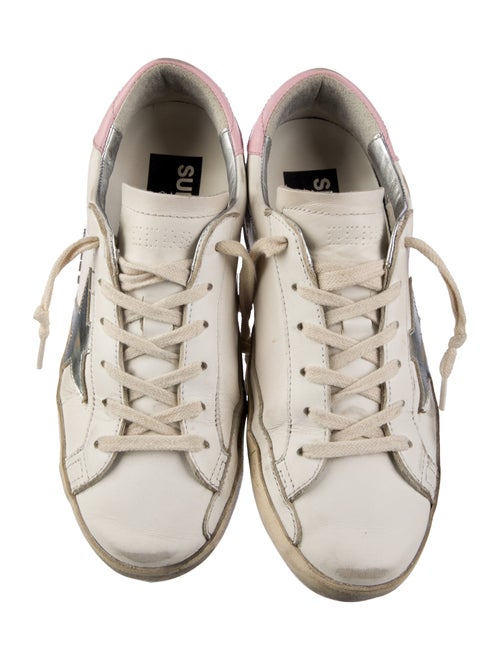 Golden Goose Leather Graphic Print Sneakers