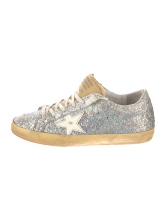 Golden Goose Glitter Distressed Accents Sneakers