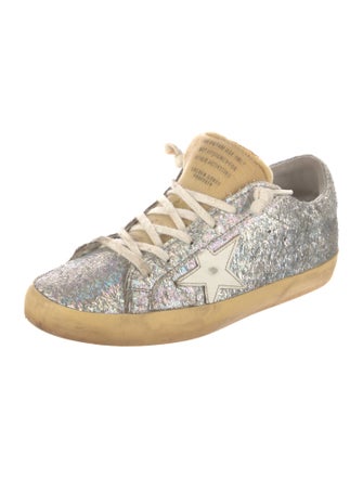 Golden Goose Glitter Distressed Accents Sneakers