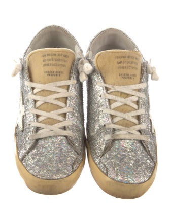 Golden Goose Glitter Distressed Accents Sneakers