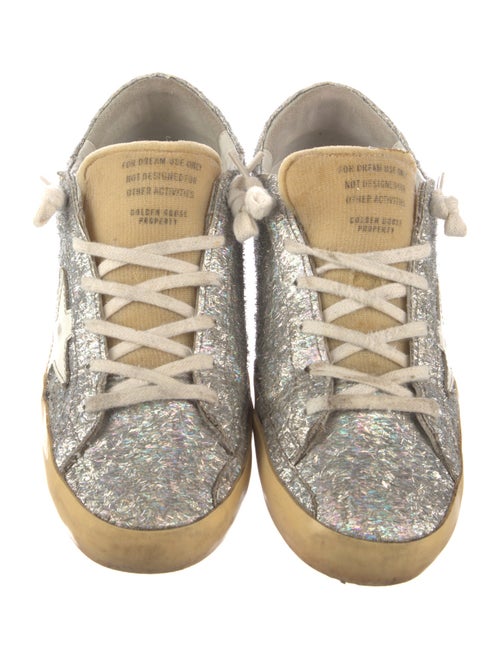 Golden Goose Glitter Distressed Accents Sneakers