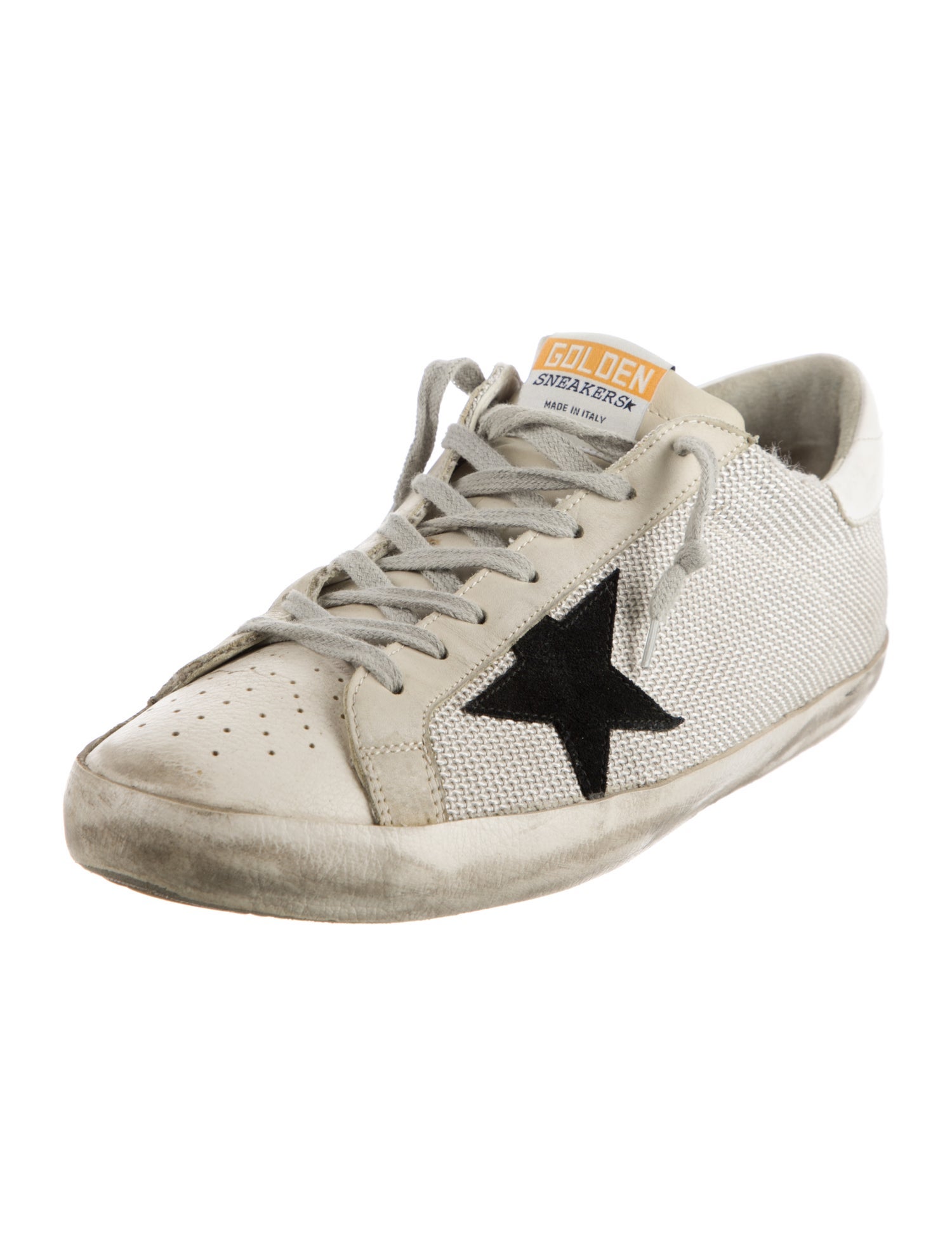 Golden Goose Leather Distressed Accents Sneakers