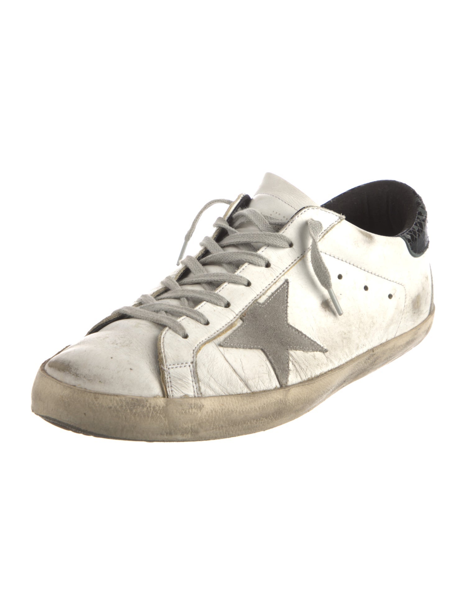 Golden Goose Leather Distressed Accents Sneakers