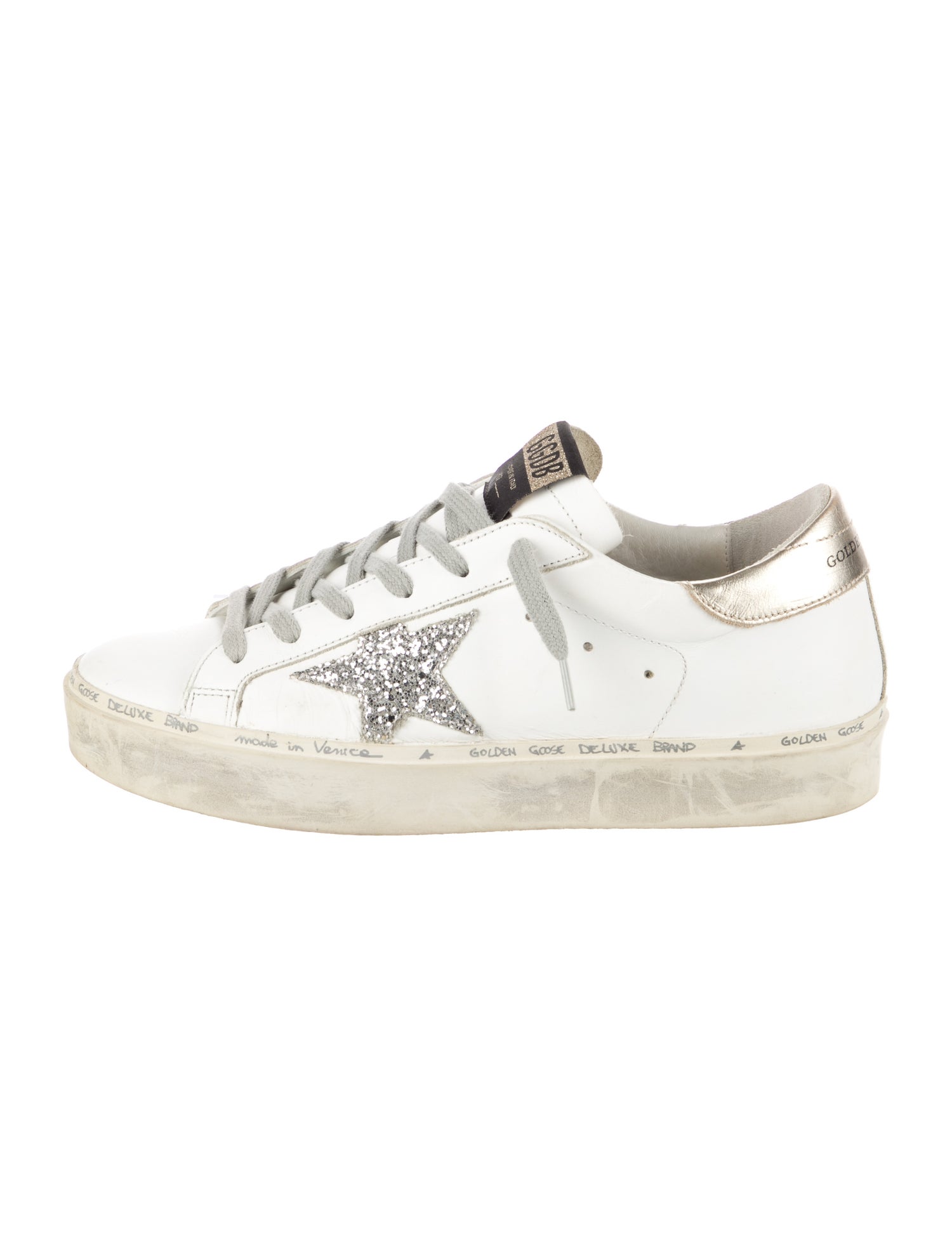 Golden Goose Leather Distressed Accents Sneakers