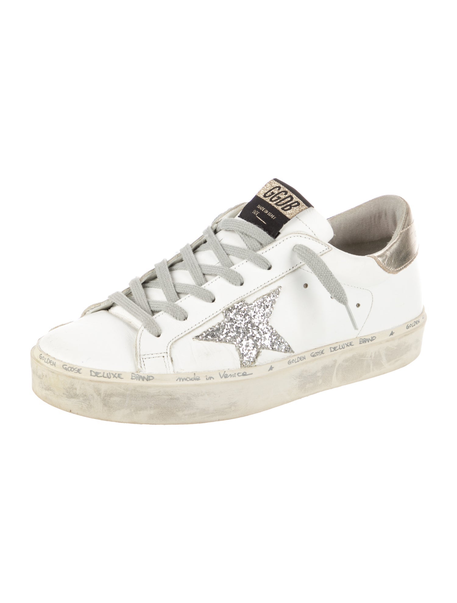 Golden Goose Leather Distressed Accents Sneakers