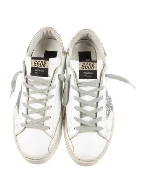 Golden Goose Leather Distressed Accents Sneakers