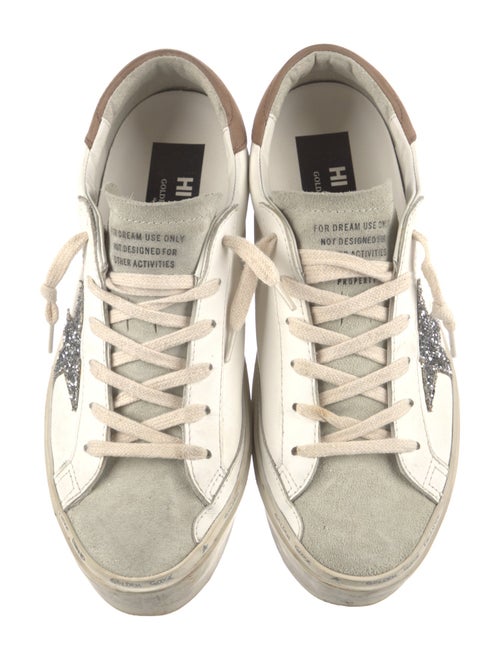 Golden Goose Leather Colorblock Pattern Sneakers